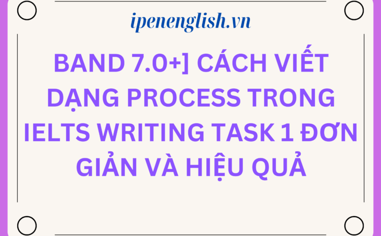 [Band 7.0+] Cách viết dạng Process trong IELTS Writing Task 1 đơn giản và hiệu quả